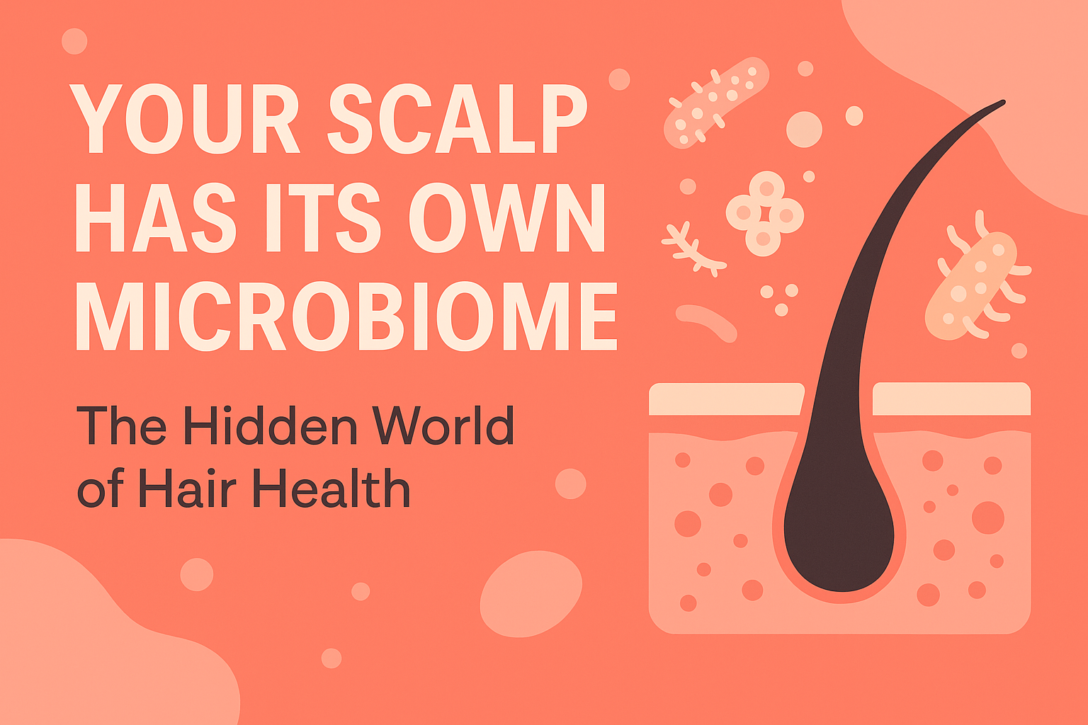 Alt Text 예시: "Infographic of scalp microbiome and hair follicle health"